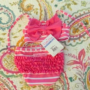 2T Girls Candy Stripe Bow Bikini